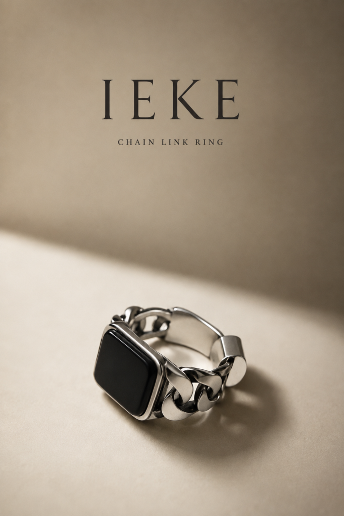 Black Chain Link Ring